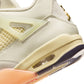 Denim Exchange Air Jordan Womens 4 Retro Birds of Paradise sneakers in white and colorful detailing
