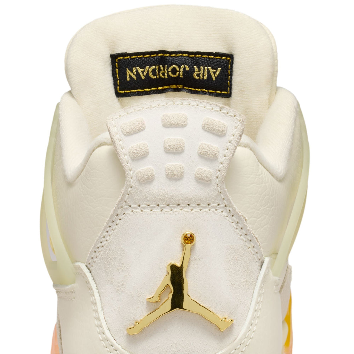 Air Jordan Women's 4 Retro Birds of Paradise sneakers by Denim Exchange in white and neutral tones