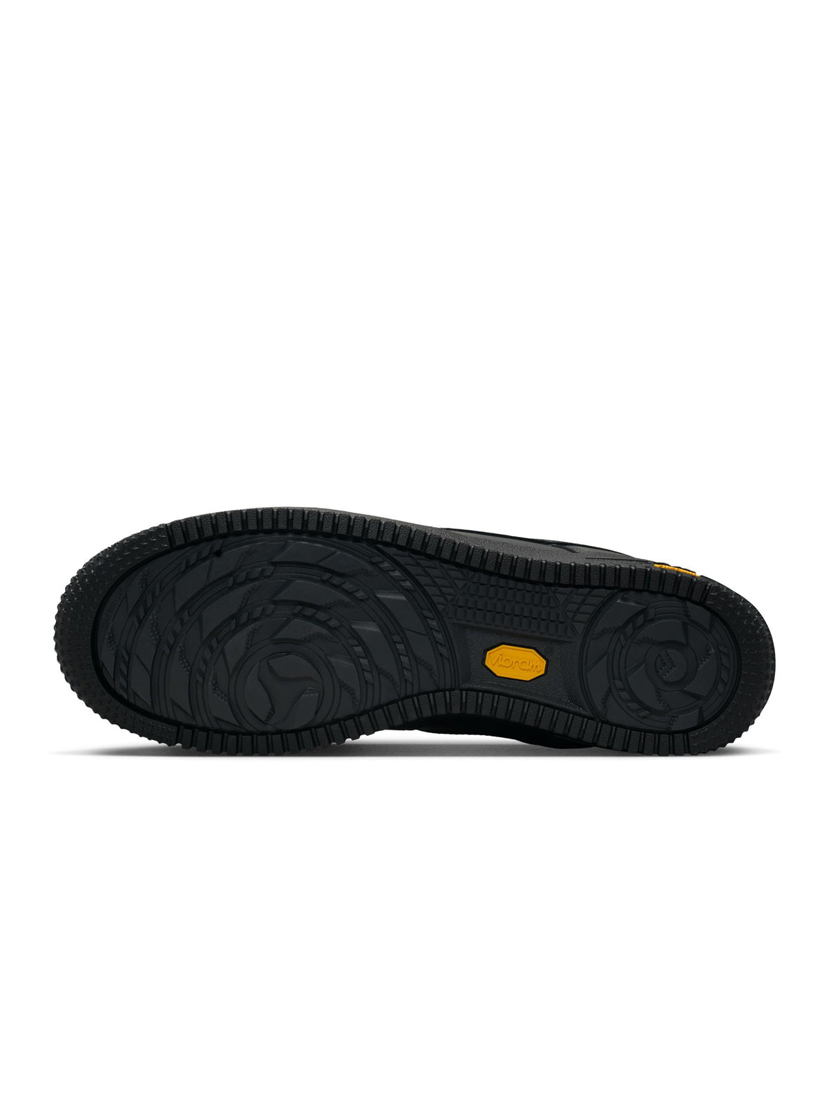 Nike men's Air Force 1 GTX Vibram sneakers in off noir with rugged textured sole