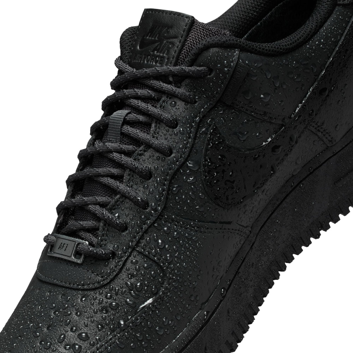 Nike Men's Air Force 1 GTX Vibram sneakers in Off Noir, side view