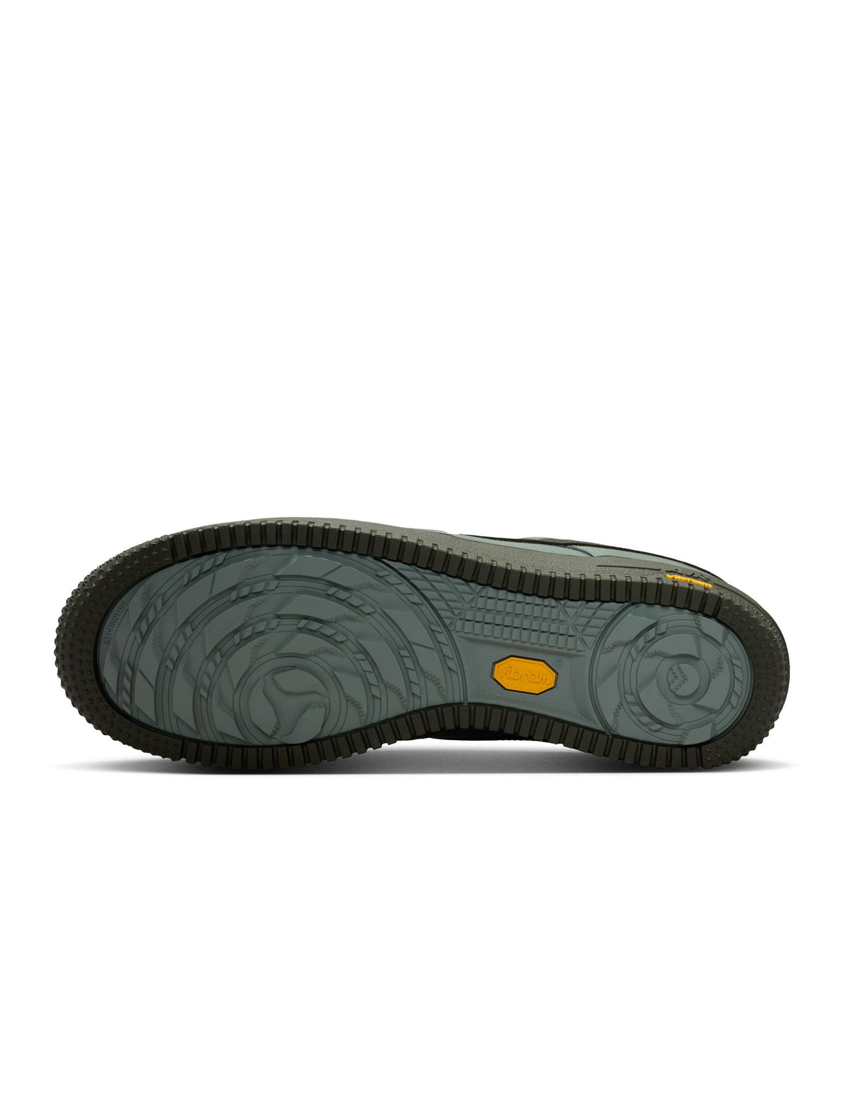 Nike men's Air Force 1 GTX Vibram sneakers in clay green with rugged Vibram outsole