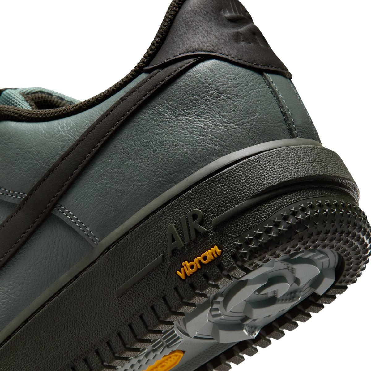 Nike Men's Air Force 1 GTX Vibram sneakers in clay green with rugged Vibram sole