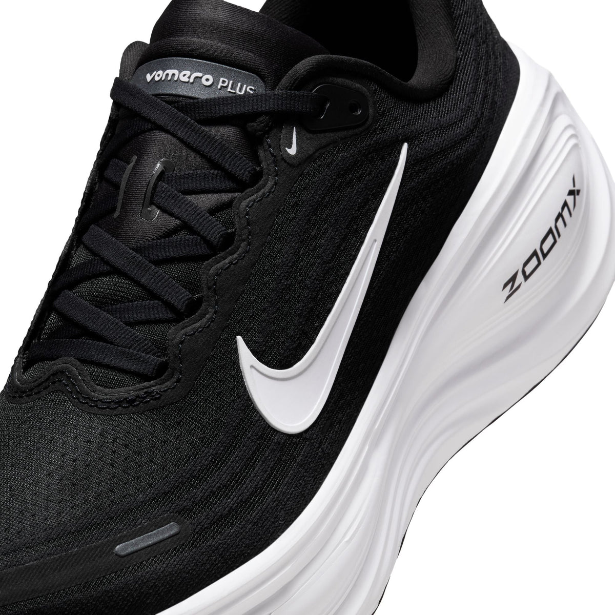 Nike Men's Vomero Plus black and white sneakers by Denim Exchange