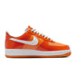 Nike men's Air Force 1 '07 LV8 sneakers in Safety Orange, side view
