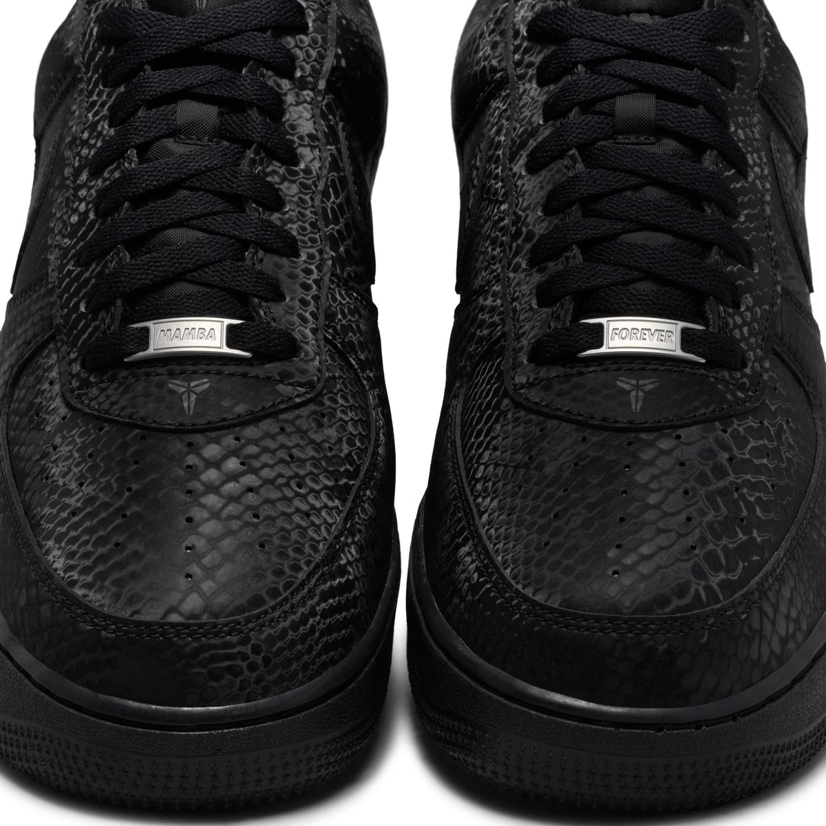 Nike Kobe Bryant Air Force 1 Low men's footwear in triple black by Denim Exchange