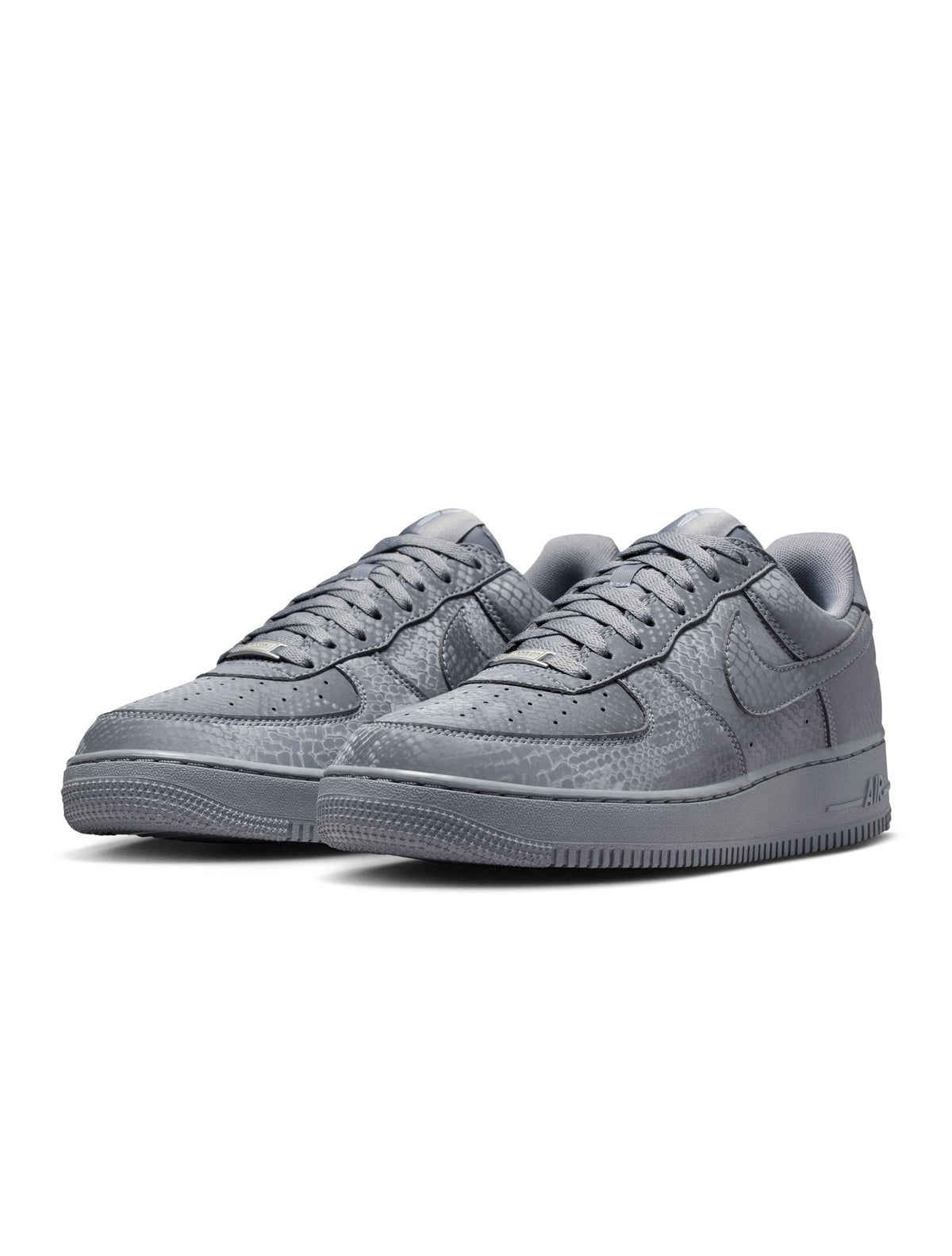Nike men's Kobe Air Force 1 Low sneakers in Wolf Grey, featuring a sleek low-top design and Nike branding.