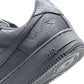 Nike men's Kobe Air Force 1 Low sneakers in Wolf Grey, displayed on a shoe display with a white background.