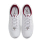 White and team red Nike men's Kobe Air Force 1 Low footwear featuring classic design and Nike branding.