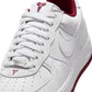 Nike men's Kobe Air Force 1 Low sneakers in white and team red, featuring a sleek design and classic low-top style.