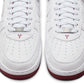 Nike men's Kobe Air Force 1 Low sneakers in white and team red, featuring a classic low-top design and stylish Nike branding.