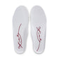 Nike men's Kobe Air Force 1 Low sneakers in white and team red, featuring a sleek design and low-top style.