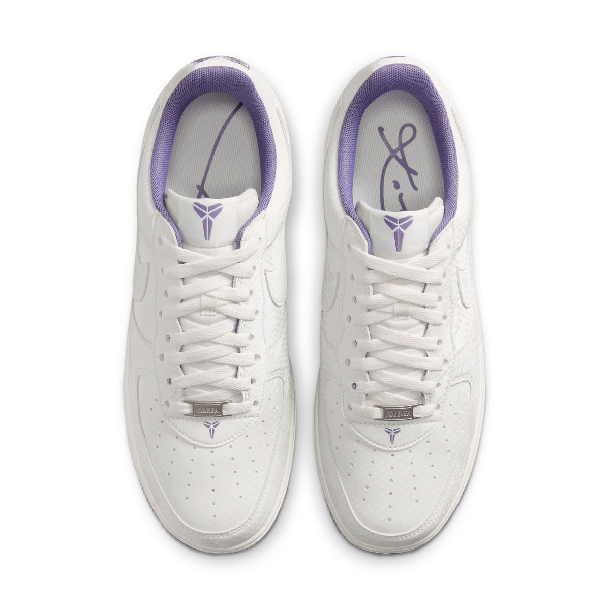 Nike Kobe Air Force 1 Low men's footwear in Daybreak color, featuring a sleek design with white and vibrant yellow accents.