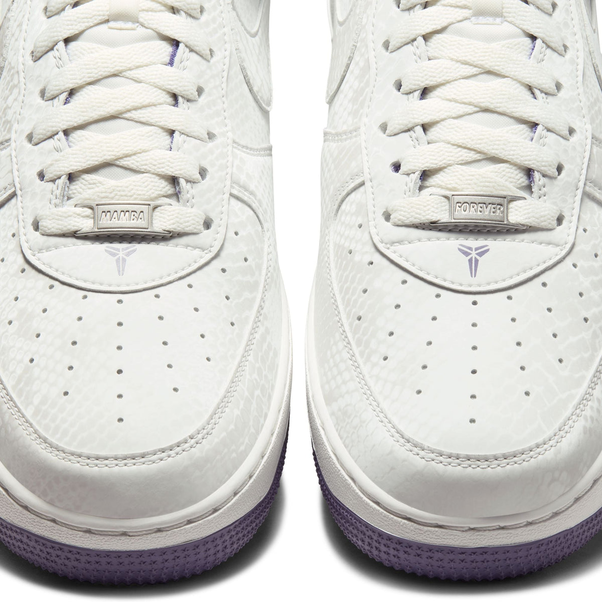 Nike Men's Kobe Air Force 1 Low Daybreak sneakers in blue and white, showcasing the stylish footwear design and branding.