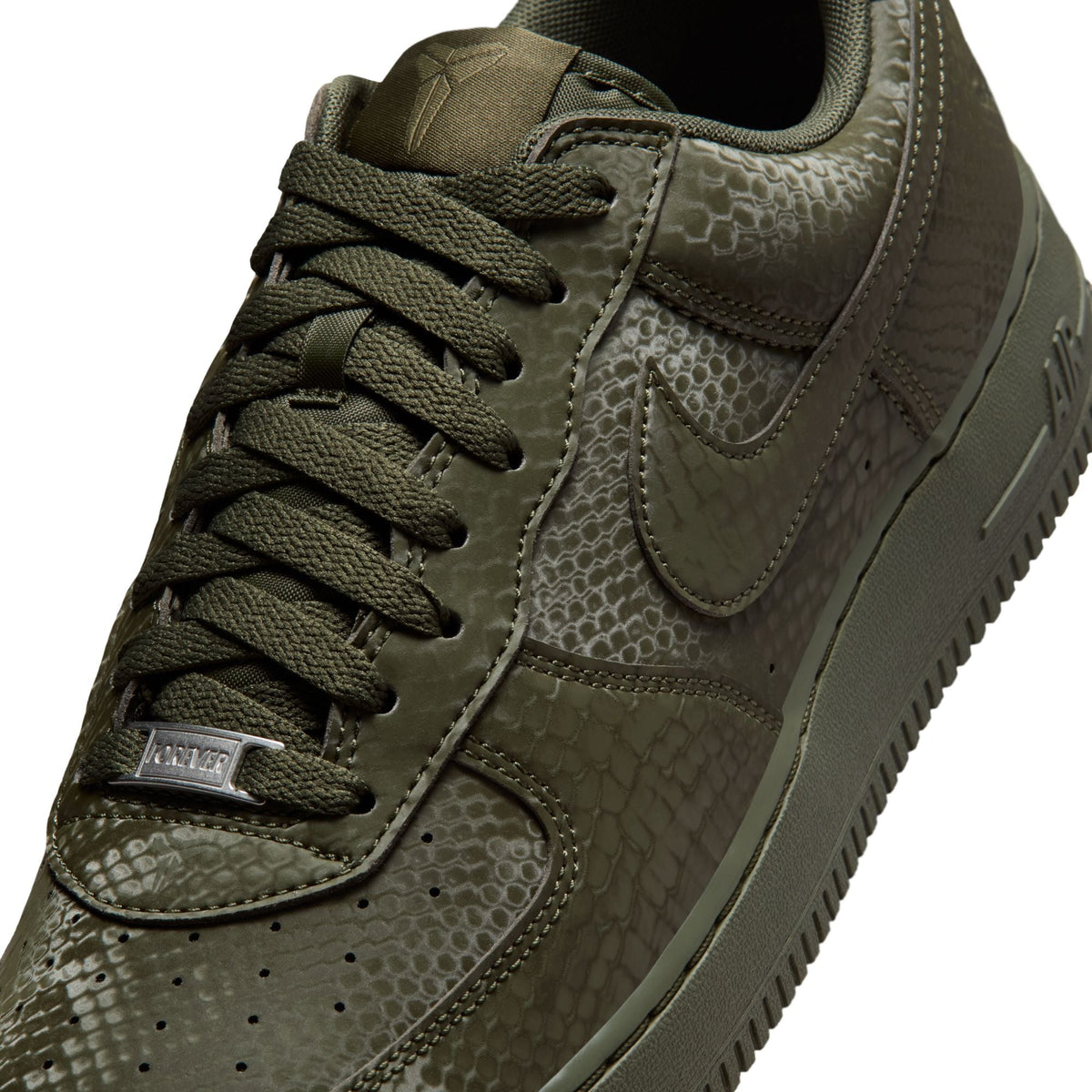 Nike Mens Kobe Air Force 1 Low sneakers in cargo khaki, side view