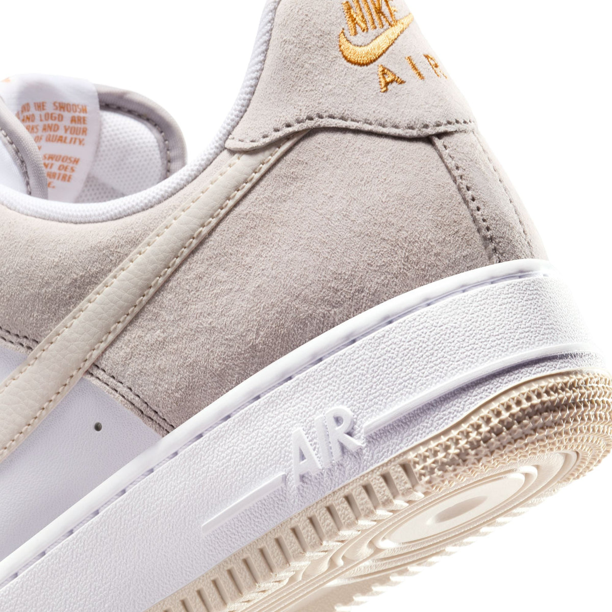 Nike Men's Air Force 1 ’07 sneakers in College Grey, side view