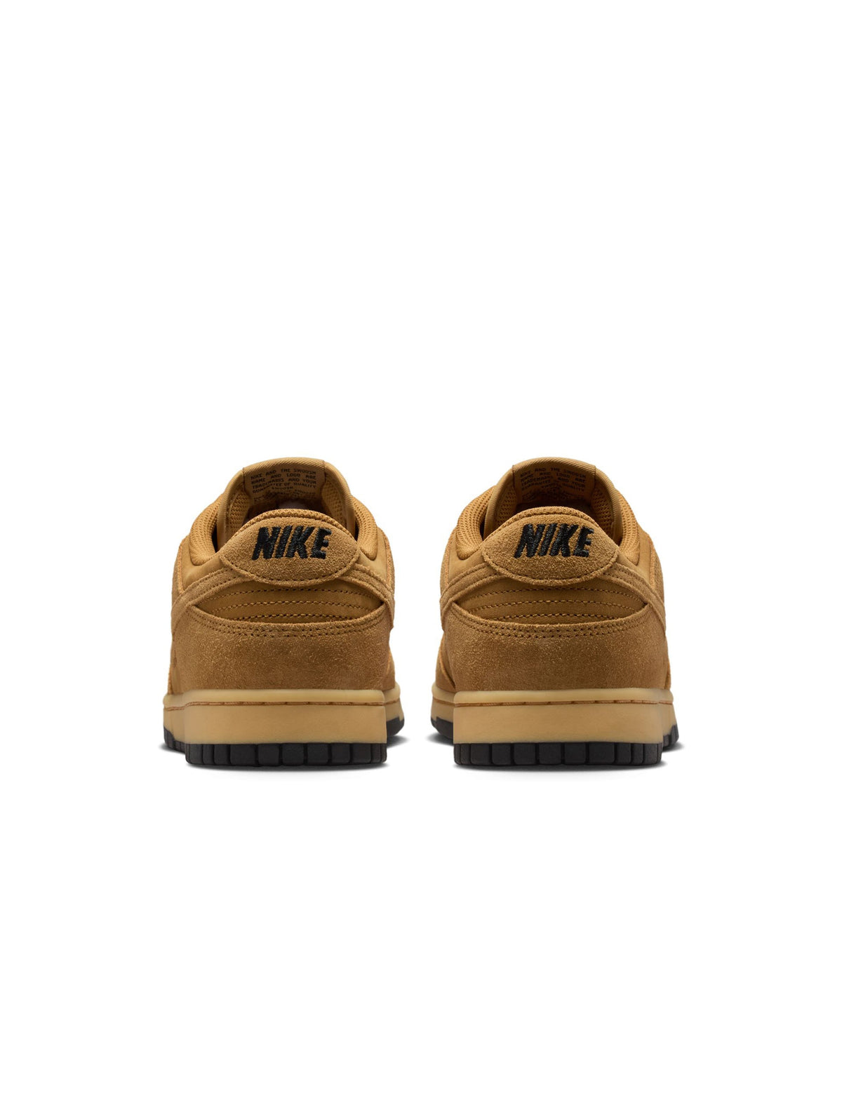 Nike Men's Dunk Low Retro SE Wheat sneakers, low-top footwear in tan and yellow with signature Swoosh design