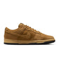 Denim Exchange Nike Men's Dunk Low Retro SE sneakers in wheat, side view of low-top footwear