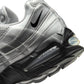 Nike Men's Air Max 95 sneakers in metallic silver, side view...