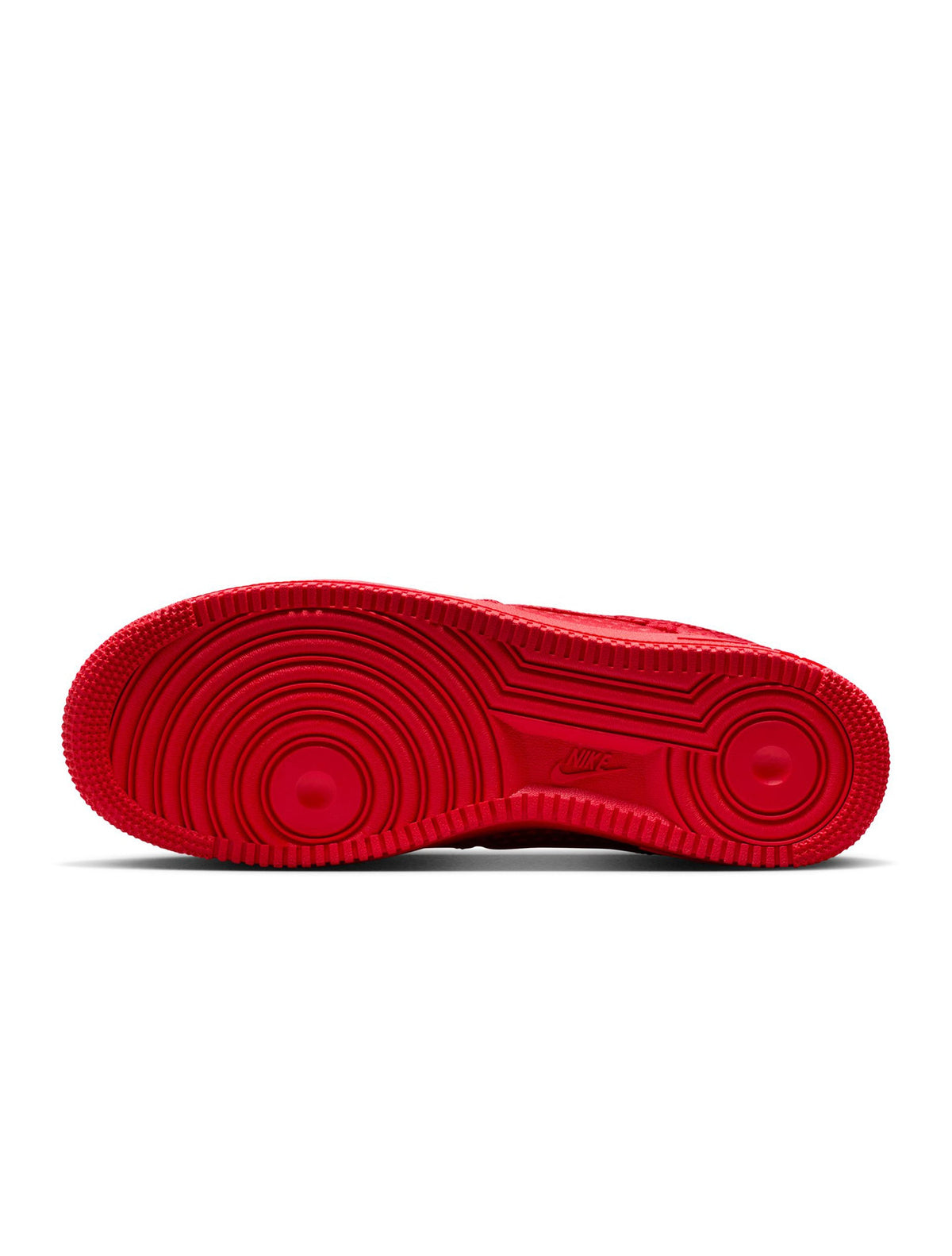 Denim Exchange men's Nike Air Force 1 Retro Valentine's Day sneakers in red and white suede