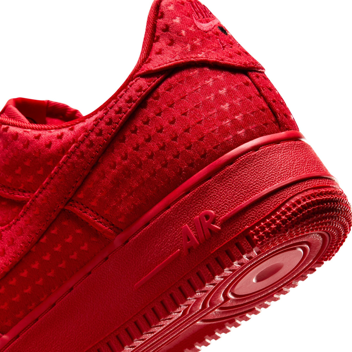 Nike men's Air Force 1 Retro Valentine's Day sneakers in red and pink with heart-themed details