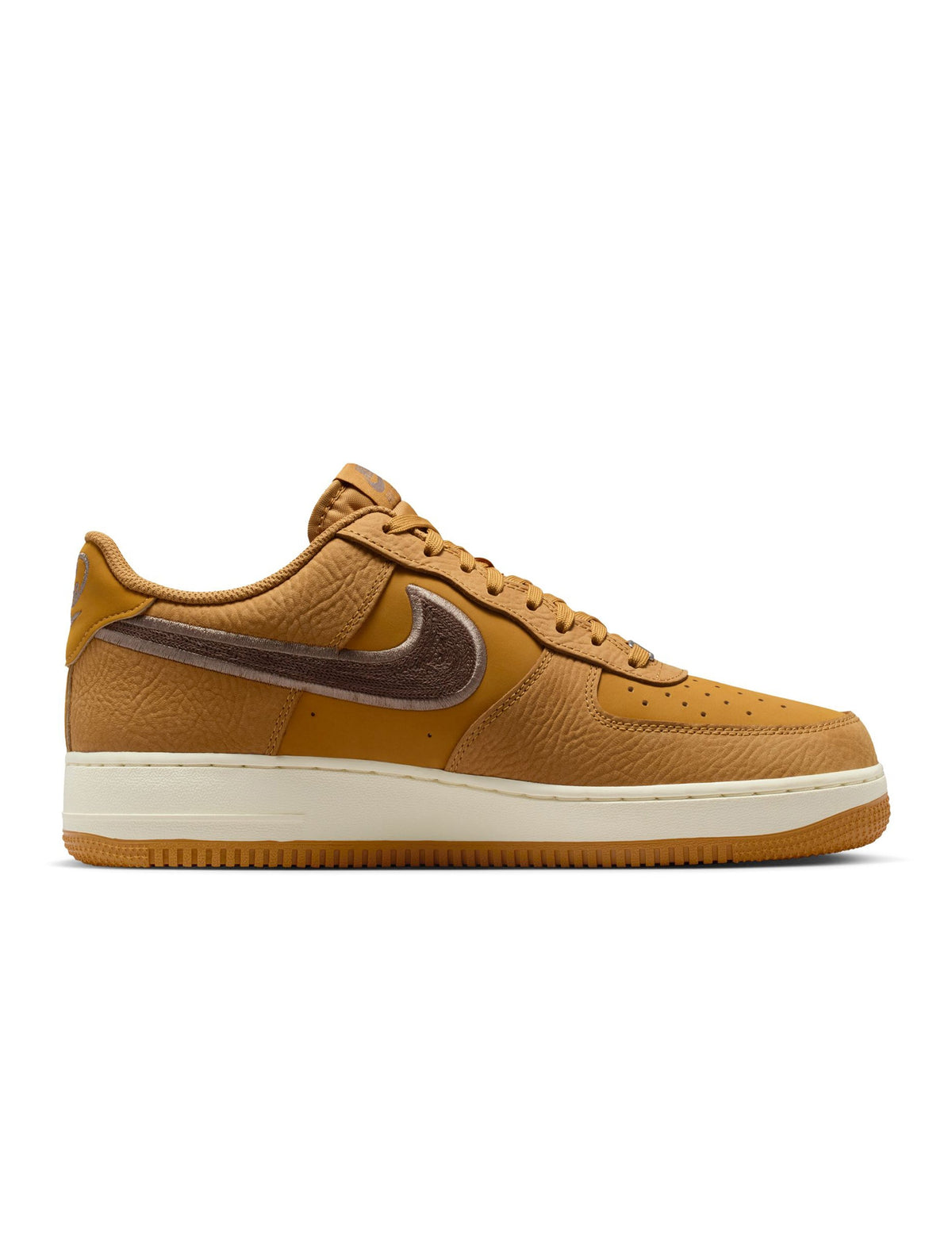 Nike Men's Air Force 1 '07 LV8 wheat and baroque brown sneakers, showcasing stylish men's footwear with a classic design.