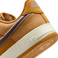 Nike Men's Air Force 1 '07 Lv8 Wheat and Baroque Brown sneakers, casual men's footwear with classic design and textured leather details.