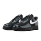 Nike men’s Air Force 1 ’07 Lv8 sneakers in black and white, side view