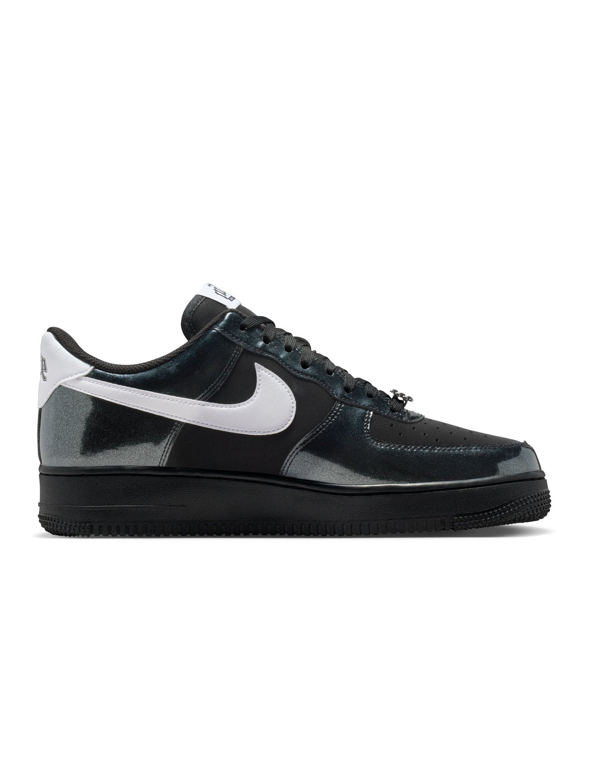 Nike men's Air Force 1 '07 LV8 black and white sneakers, side view