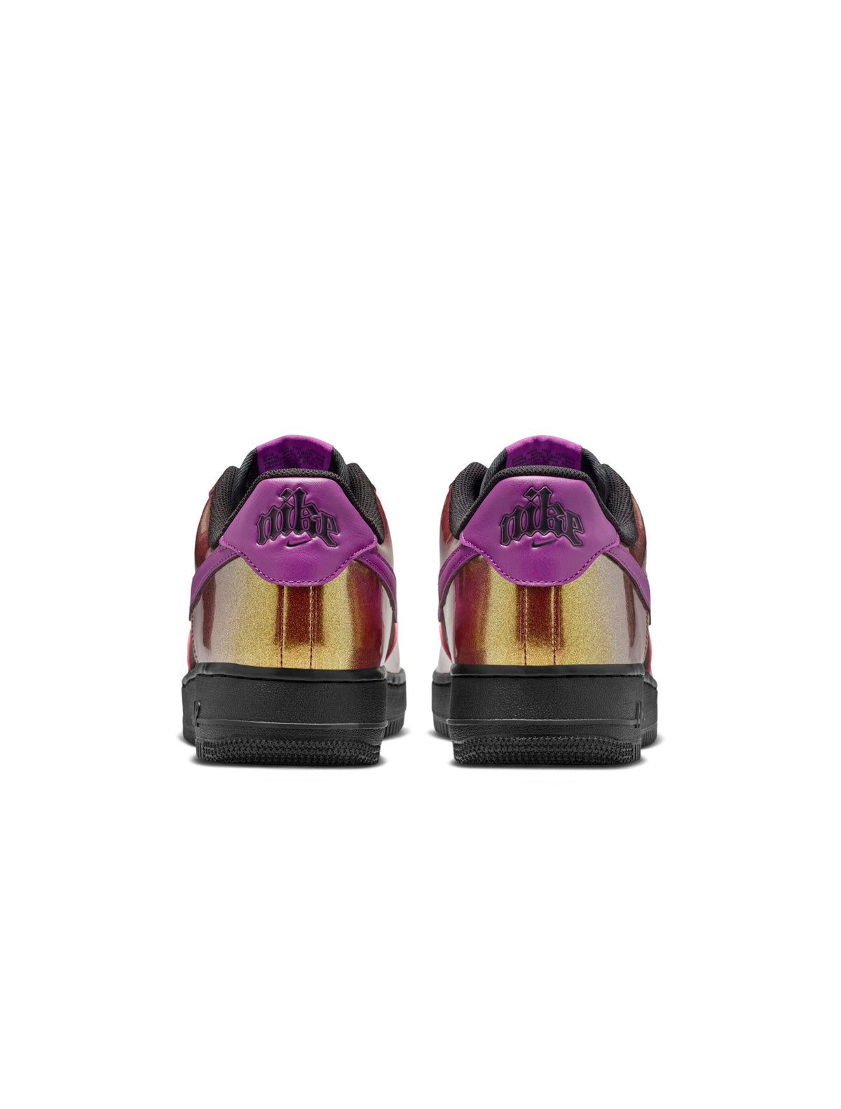 Nike men's Air Force 1 '07 Lv8 footwear in black and bold berry
