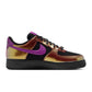 Men's Nike Air Force 1 '07 LV8 sneakers in black and bold berry with low-top design