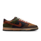 Nike Mens Dunk Low Retro Premium sneakers in British Tan with tan leather and white accents, casual men's footwear.