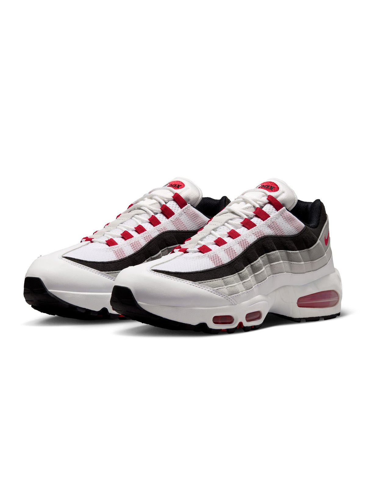Nike Men's Air Max 95 Big Bubble Premium sneakers in Comet Red and white by Denim Exchange