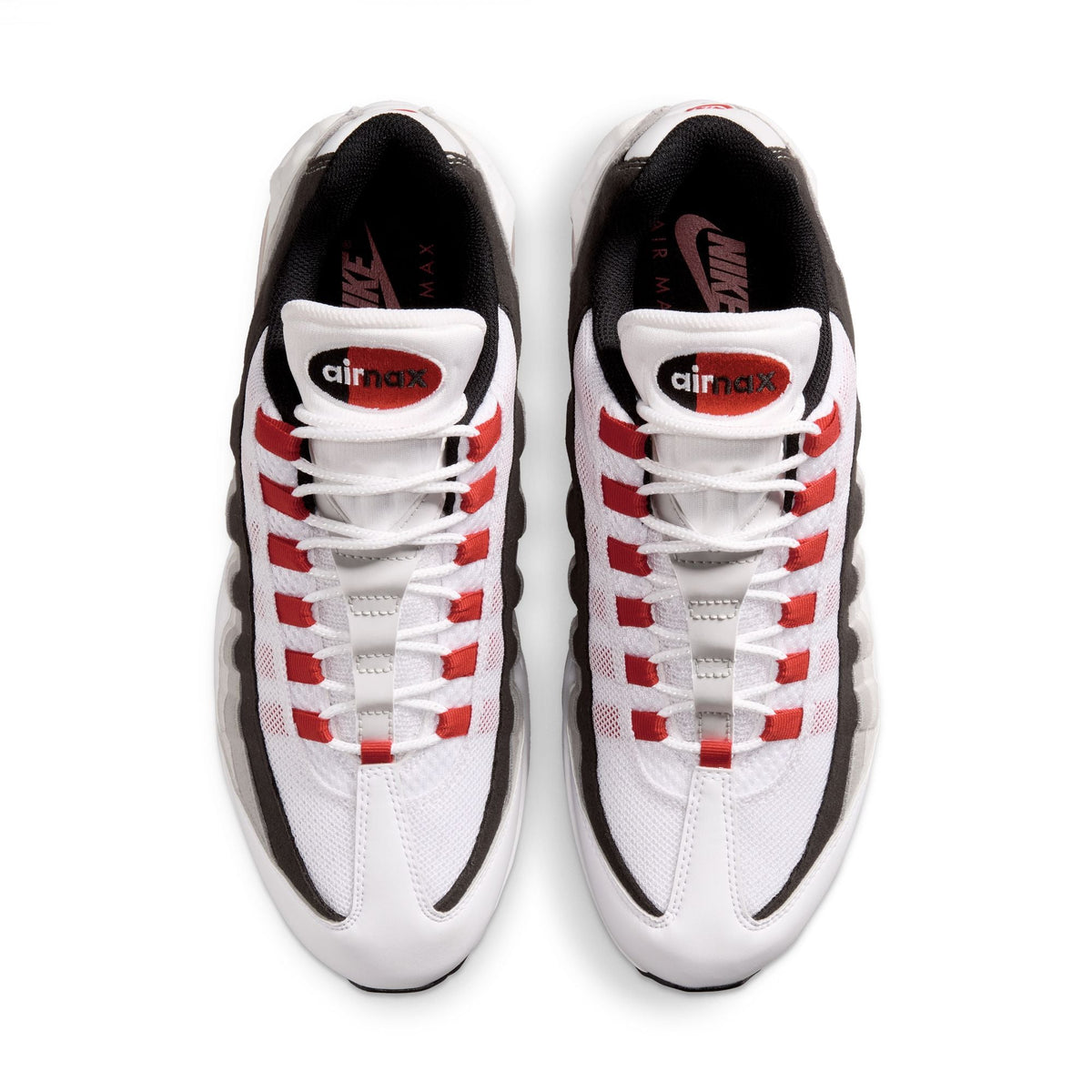 Nike Air Max 95 Big Bubble Premium men's footwear in Comet Red and white