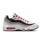 Nike men's Air Max 95 Big Bubble Premium sneakers in Comet Red and white