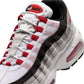 Men's Nike Air Max 95 Big Bubble Premium sneakers in Comet Red and white with layered mesh upper