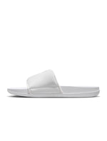 Nike men's Kobe Offcourt slides in white with cushioned footbed and slip-on design