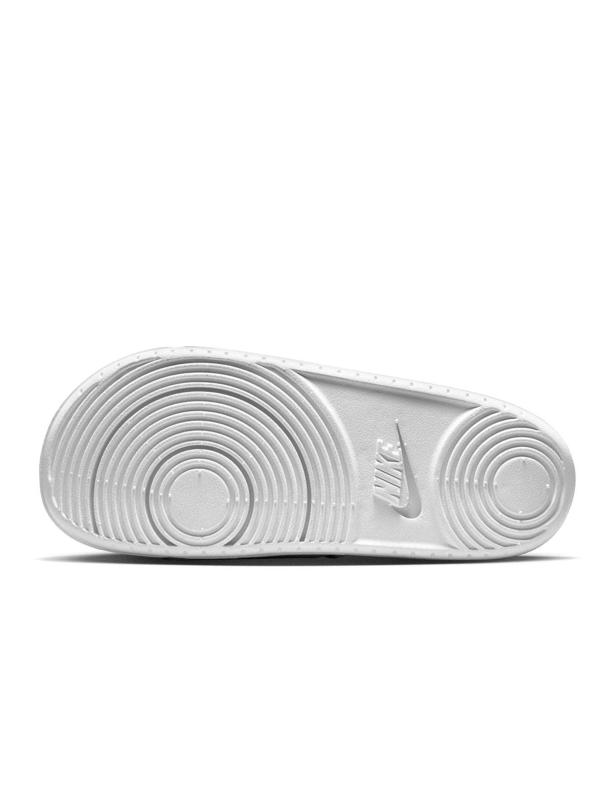 Men's Nike Kobe Offcourt Slides in white with cushioned footbed and branded strap