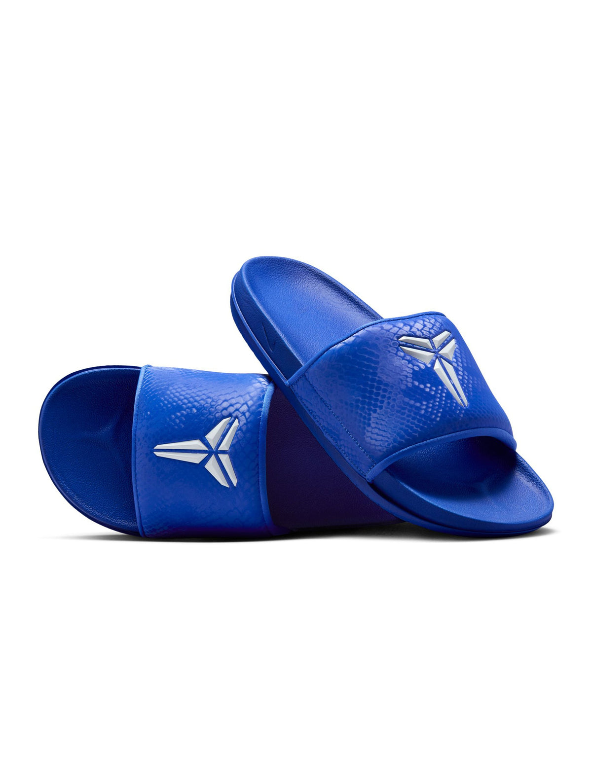 Denim Exchange men's Nike Kobe Offcourt Slide in Hyper Royal blue viewed from the side