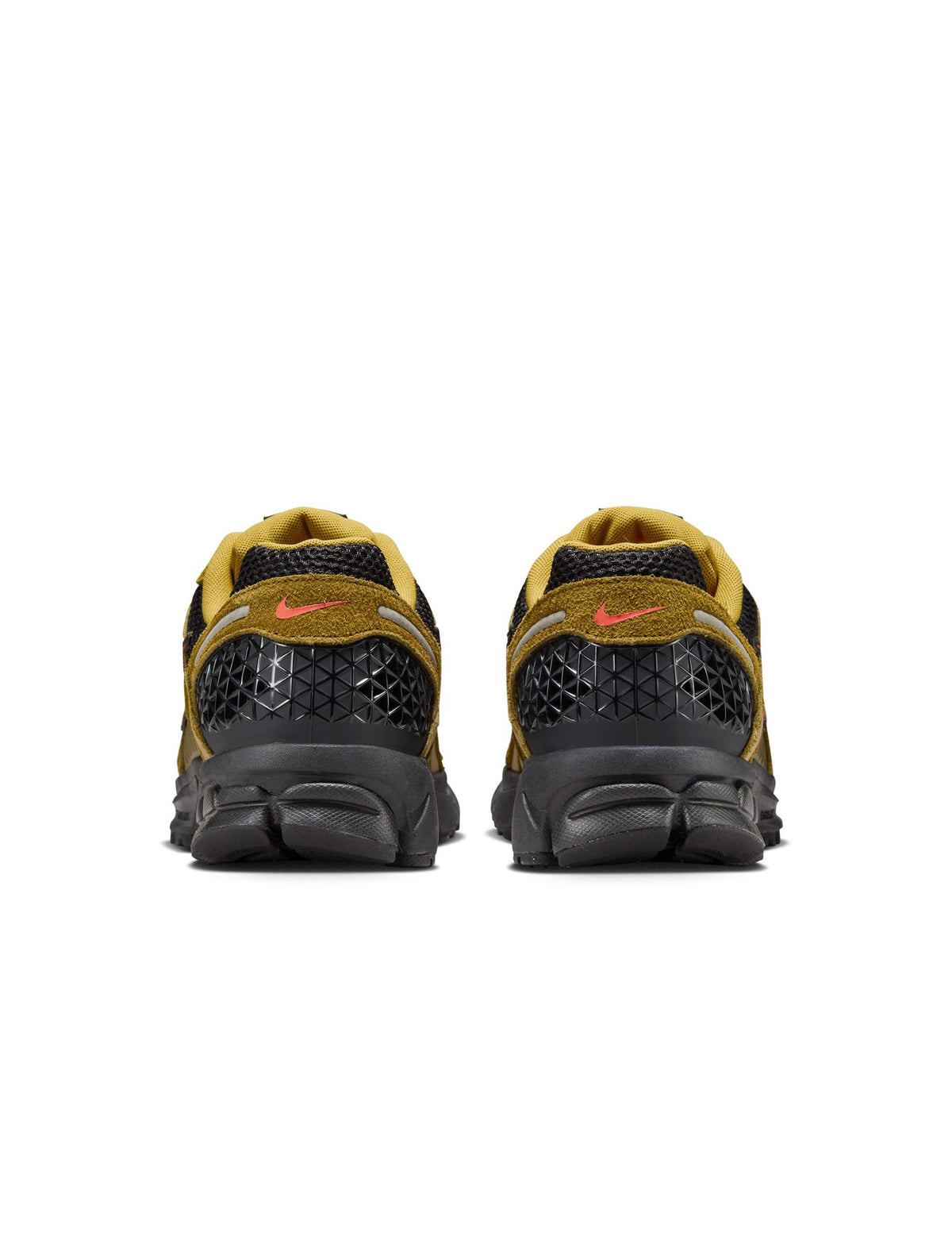 Nike men's Zoom Vomero 5 Premium Olive sneakers in olive green with layered mesh and leather panels