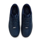 Men's Nike Air Force 1 '07 sneakers in Obsidian color, featuring a classic white midsole and navy blue leather upper.