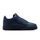 Men's Nike Air Force 1 '07 sneakers in Obsidian color, featuring classic design and white midsole, displayed on a plain background.