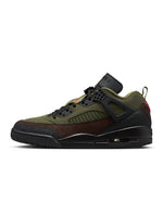 Denim Exchange Air Jordan Men's Spizike Low sneakers in Medium Olive, side view