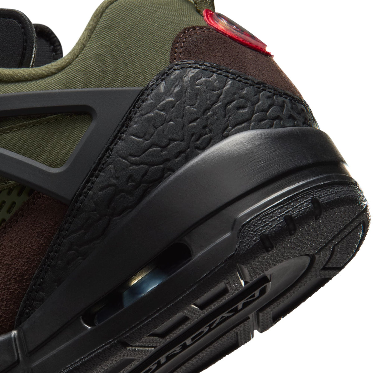 Air Jordan Men's Spizike Low sneakers in Medium Olive by Denim Exchange