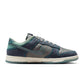 Nike men's Dunk Low Retro SE Pencil Point sneakers in dark gray and black leather with color-blocked panels