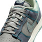 Nike Mens Dunk Low Retro SE Pencil Point sneakers in black and gray suede, side view