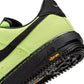 Nike Men's Air Force 1 '07 LX Vibram Volt sneakers, black leather with yellow accents, stylish men's footwear.
