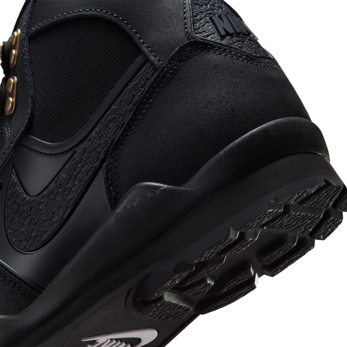 Nike men's Air Baltoro SP black footwear showing the rugged hiking boot design with Nike branding and sturdy laces.