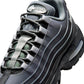 Nike Men's Air Max 95 Tech sneakers in black and wolf grey mesh with layered panels and visible Air cushioning