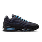 Nike men's Air Max 95 Tech footwear in black and University Blue
