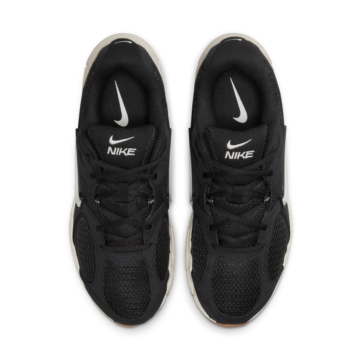 Nike men's V5 RNR footwear in black and gum color, featuring a sleek design and stylish details.